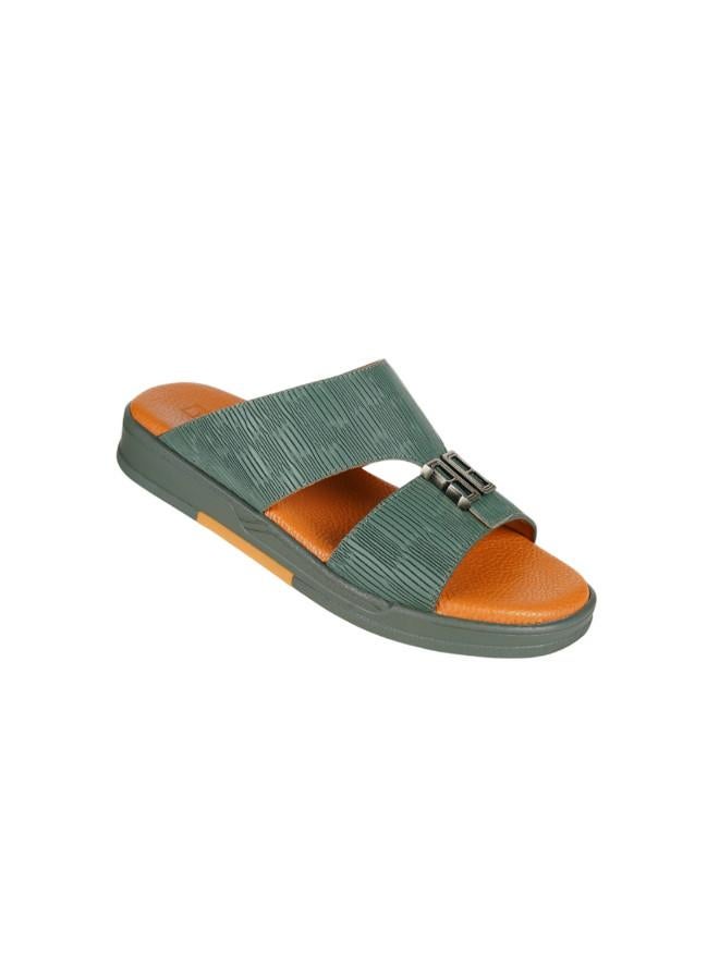 barjeel uno 008-3650 Barjeel Uno Mens Arabic Sandals MSA139 Green - Image 2