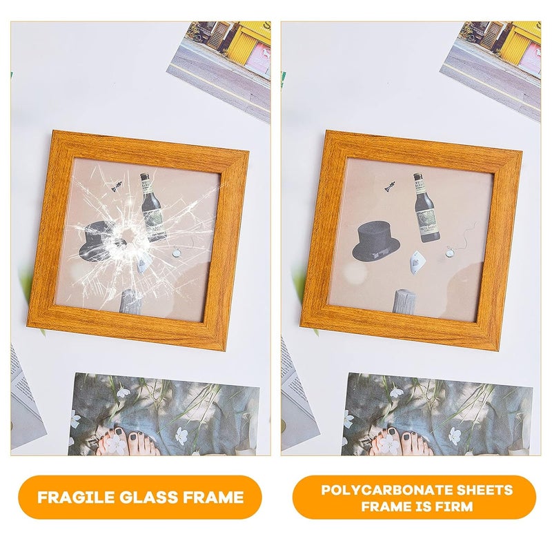 klarako Polycarbonate Sheets Clear Plastic Sheet Thin Rigid Plastic Sheet Clear Polycarbonate Sheet Shatter Resistant Plastic Sheets for DIY Crafts Document Picture Frames (12 x 12 x 0.02 Inch) - Image 5