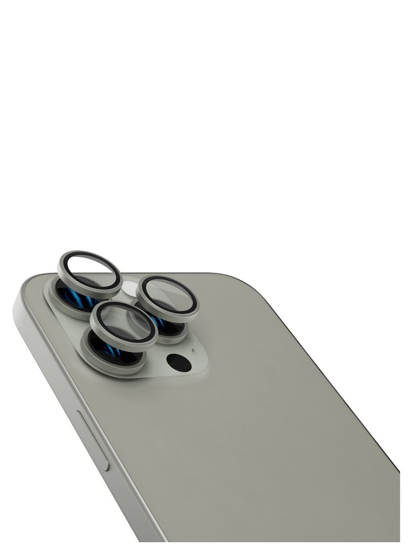 froog iPhone 16 Pro and Pro Max Camera Lens Protector Ultra Pure 360° Aluminum Lens Shield / Shatter Protection / Anti Fingerprint / Anti Scratch / HD Clarity Lens Protection - Titanium - Image 1