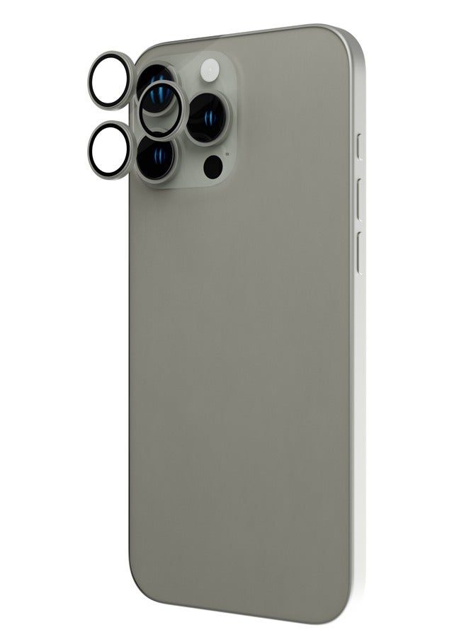 froog iPhone 16 Pro and Pro Max Camera Lens Protector Ultra Pure 360° Aluminum Lens Shield / Shatter Protection / Anti Fingerprint / Anti Scratch / HD Clarity Lens Protection - Titanium - Image 3