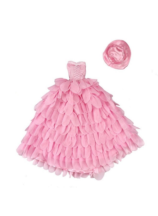 باروا مجموعة ملابس الحفلات المسائية للأميرة مكونة من فستان وقبعة لدمية مقاس 11.5 بوصة - Image 3