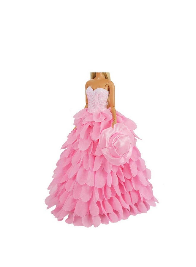 باروا مجموعة ملابس الحفلات المسائية للأميرة مكونة من فستان وقبعة لدمية مقاس 11.5 بوصة - Image 1