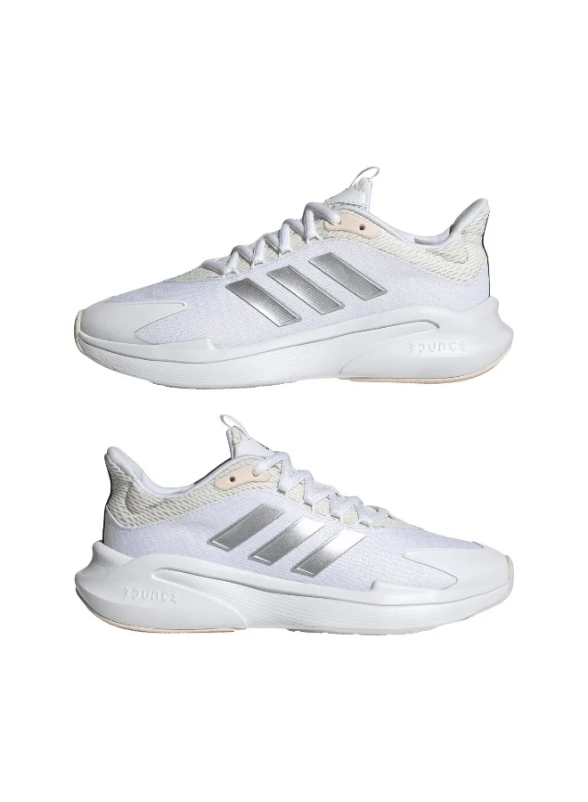 adidas ألفا إيدج + سنيكرز جري أبيض 3.5