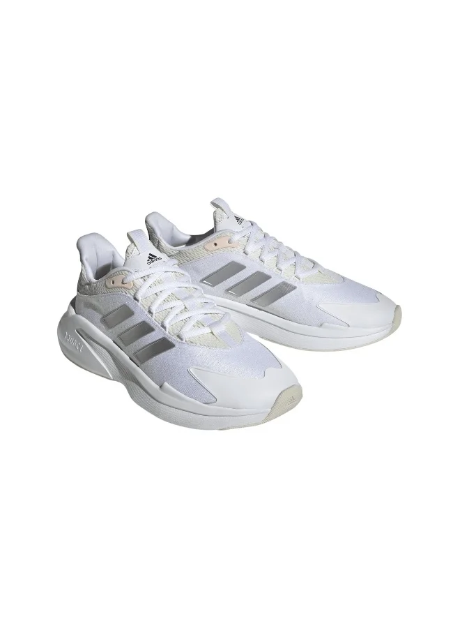adidas ألفا إيدج + سنيكرز جري أبيض 3.5