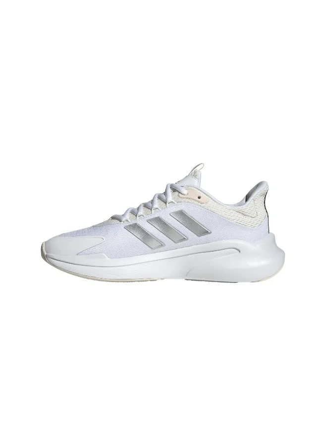adidas ألفا إيدج + سنيكرز جري أبيض 3.5