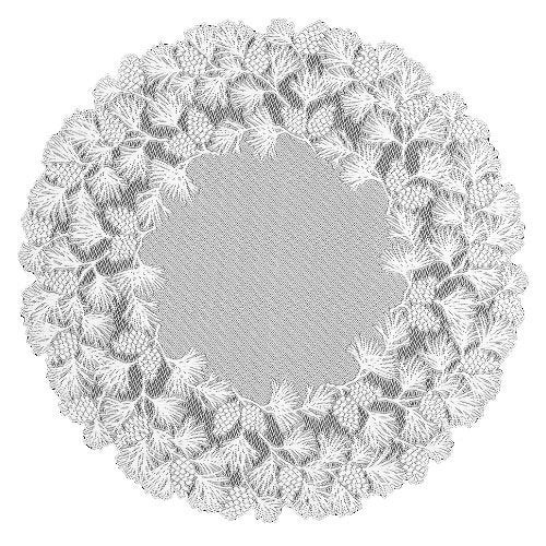 Heritage Lace Woodland 48-Inch Round Table Topper, Ecru - Image 1