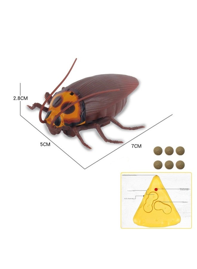 Mini Remote Control Cockroach Simulation Animal Model Funny Cat And Dog Pet Toy Tricky Scary Halloween Toy-Color:Remote Control Caterpillar