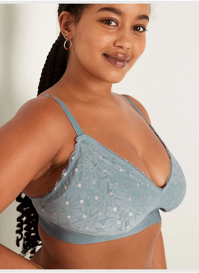 PINK Lace Triangle Bralette