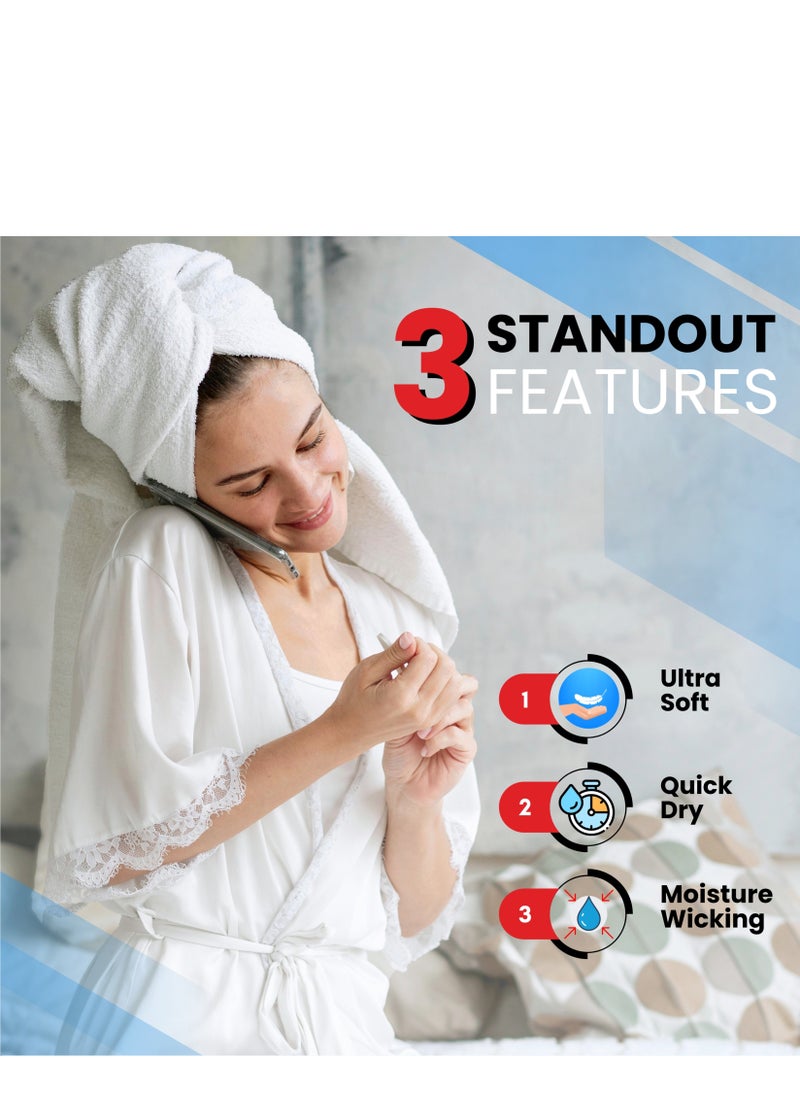 Infinitee Xclusives Premium Bath Towels Set Pack of 4-100% Ring Spun Cotton Towels - Teal Bath Towels 68cm x 137cm - Soft Feel, Quick Dry, Highly Absorbent Durable Towels, Perfect for Daily Use by Infinitee Xclusives  - Image 4
