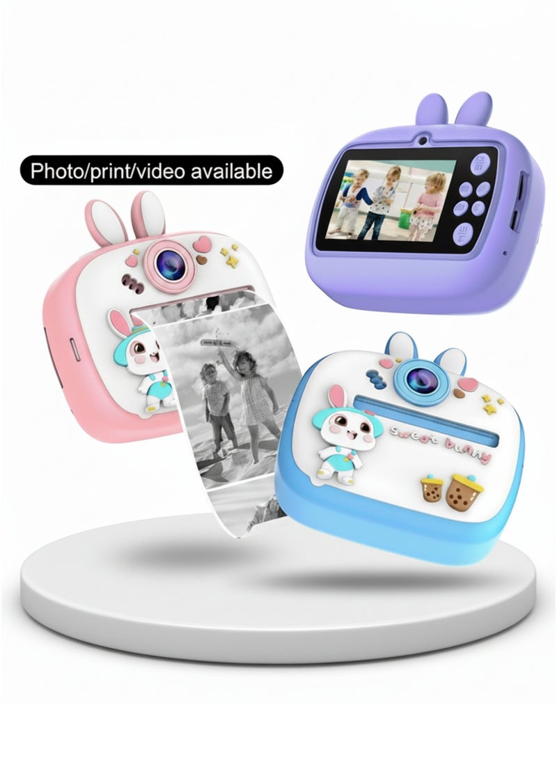 vexa pro 2026 Kids Instant Print Camera 1080P Digital Video Camera with Thermal Printing & 2 Paper Rolls Gift for Ages 4–12 - Image 5