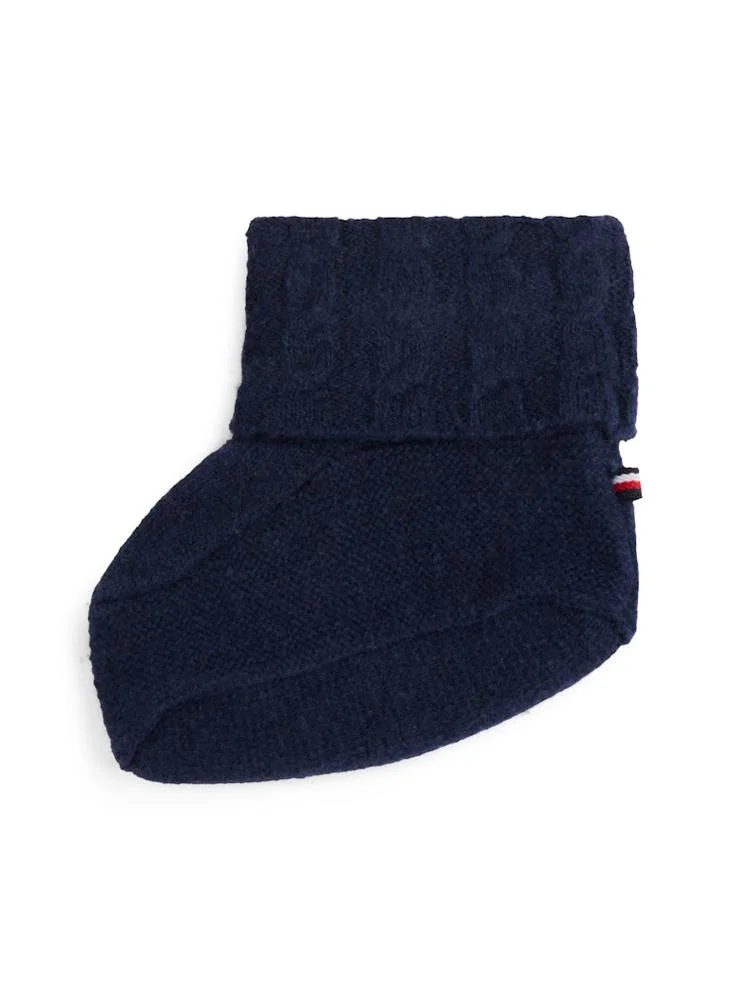 TOMMY HILFIGER Kids Cable Knit Beanie And Booties