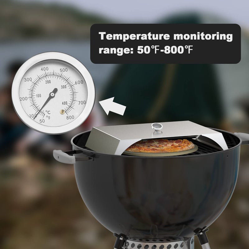 Skyflame Universal Stainless Steel Pizza Oven Kit with Stone for Most Gas Grills and Pellet Grill Conversion Kit, 22x15 Inches - Image 3