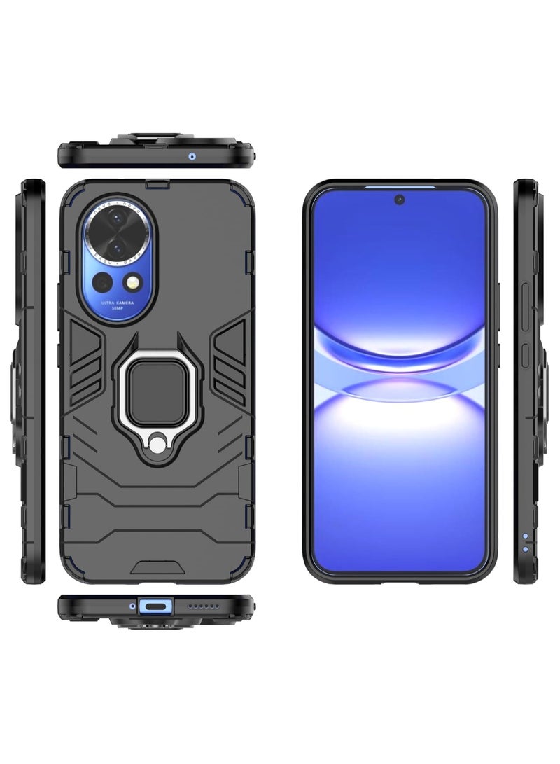 [1+1 Sets] For Huawei nova 13 Case & Screen Protector Heavy Duty Protective Phone Cover with Multifunction Kickstand,1 Tempered Glass Screen Protector - Image 2