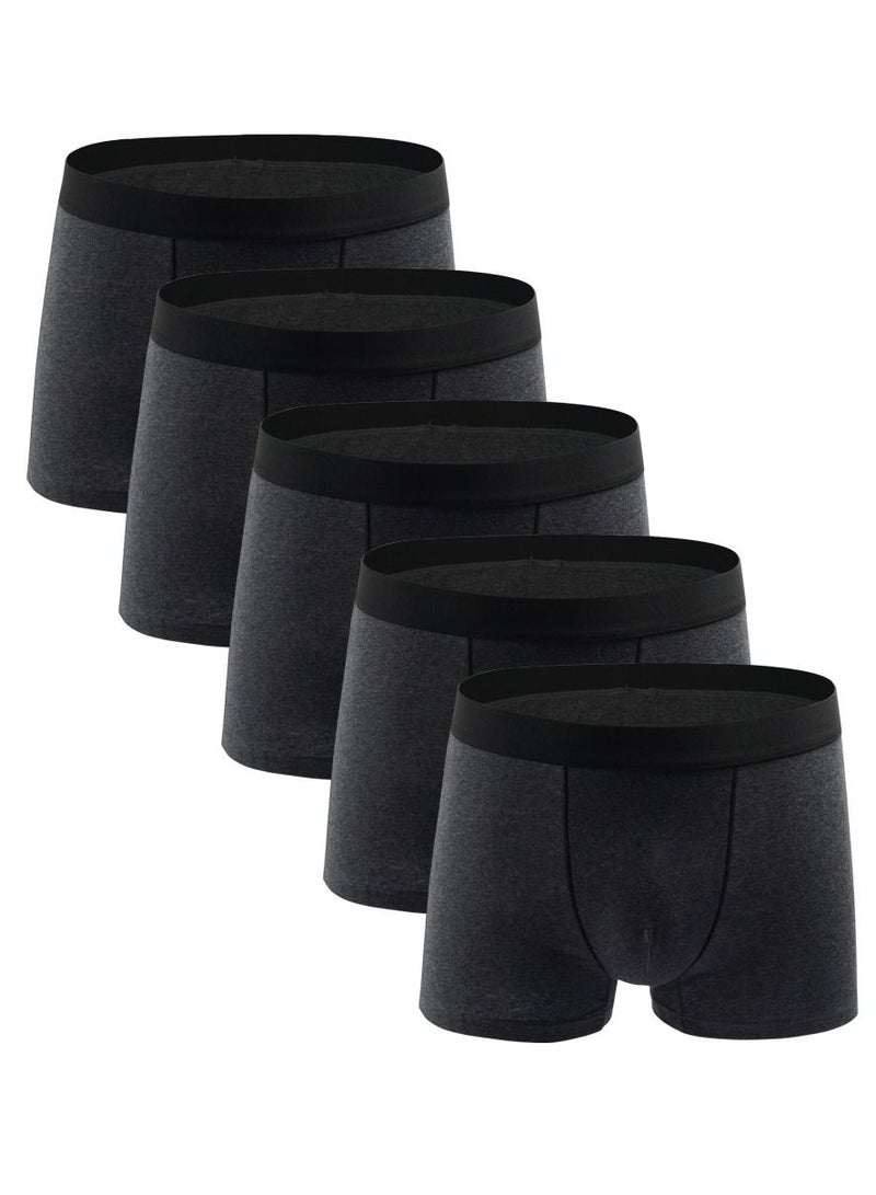 Loquat 5PCS Men Breathable Underwear Brief Boxers Sets 