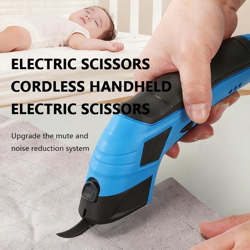 Cordless Electric Scissors with Two Blades(45°+75°), Electric Cardboard Cutter Electric Fabric Scissors for Fabric, Carpet, Leather, Cardboard - Image 2