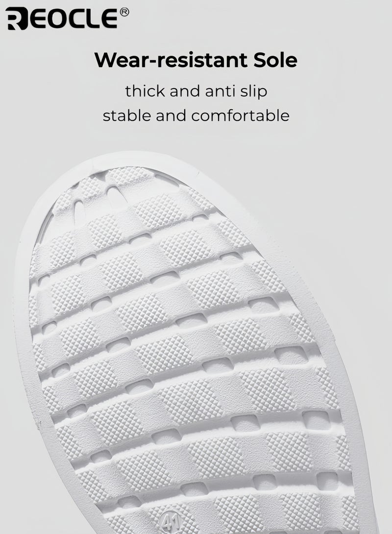 ريوكل أحذية رياضية ذات كعب مزيف من الجلد للرجال بتصميم قابل للتنفس وأسلوب غير رسمي للأعمال، أحذية عصرية مريحة تناسب ارتداء المحترفين في المكتب - Image 5