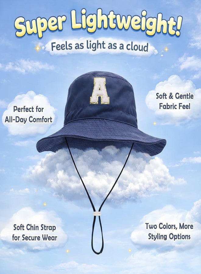 KMOLY 2Pack Toddler Baby Sun Hat UPF 50+ Kids Adjustable Bucket Hat with Wide Brim for Boys Girls 6-24M 2-7Y (US, Age, 6 Months, 24 Months, Army Green+Navy(A)) - Image 4