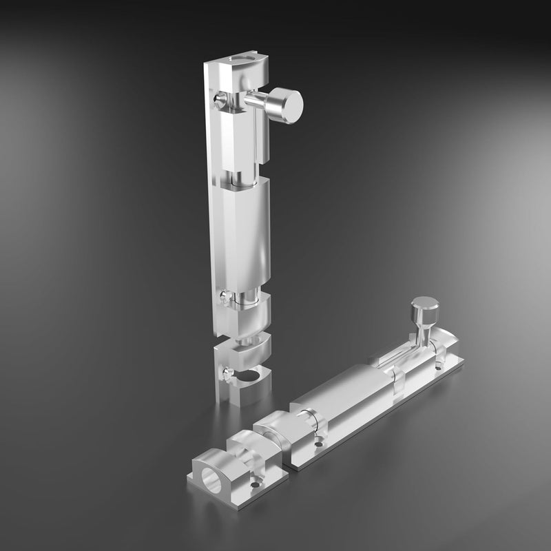 Atlantic Saylo Aluminium Tower Bolt 4 inchTower Bolt for Main Door and Bathroom Door Latch for Bedroom Tower Bolt for HomeOffices DoorsWindows SS Finish Pack of 12 Pcs - Image 2