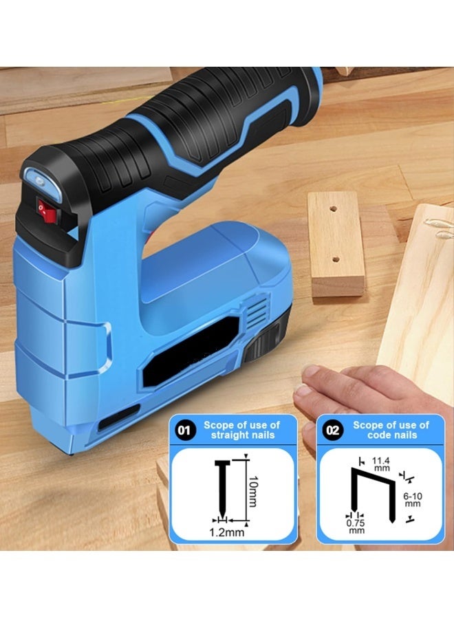 M MIAOYAN Electric stapler, two-in-one lithium-ion electric stapler, cordless woodworking stapler and cordless stapler set (with staples) and USB charger, DIY interior decoration electric stapler - Image 2