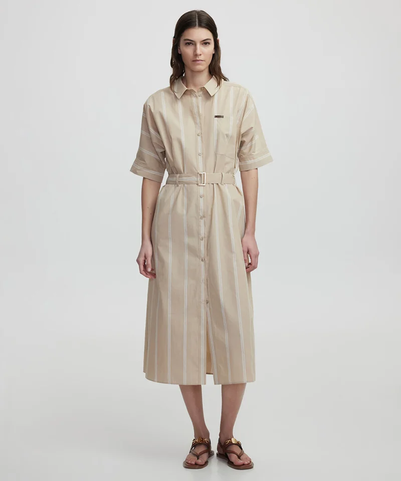 ابيكول Striped Poplin Dress