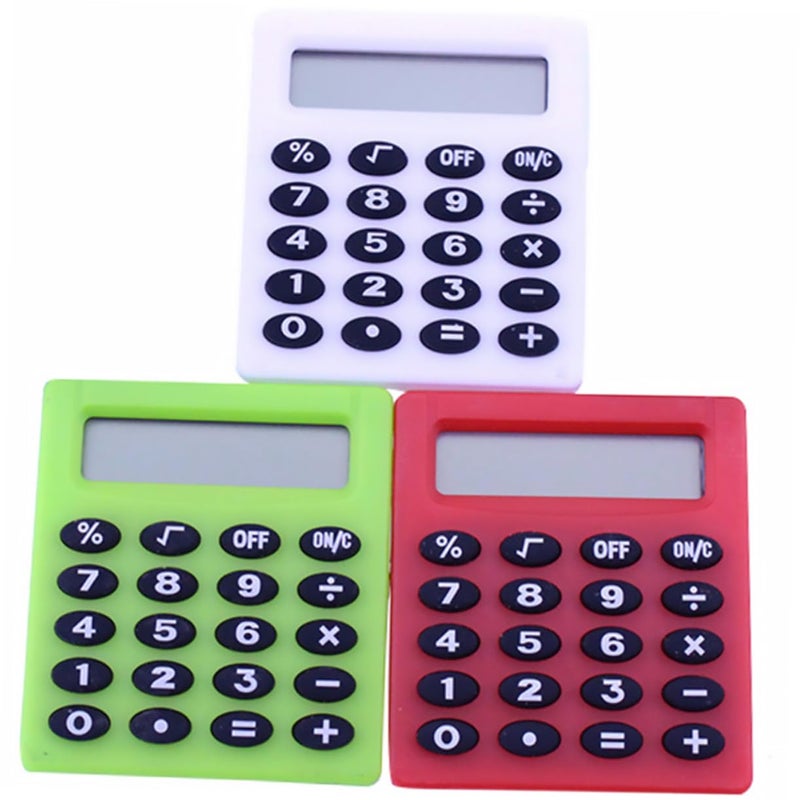 3 Pack Mini Calculator Portable ABS Material Lightweight For Students School Office - Image 2