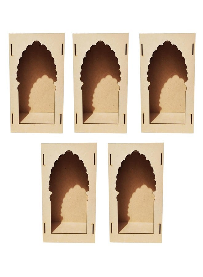 LET'S DIY لنصنع بأنفسنا صندوقًا بسيطًا من خشب MDF على شكل نافذة مزخرفة | مجموعة أدوات فنية وحرفية | ديكور جداري | هدية للمناسبات | زينة حفلات الزفاف | مشروع حرفي إبداعي قابل للتخصيص - Image 1