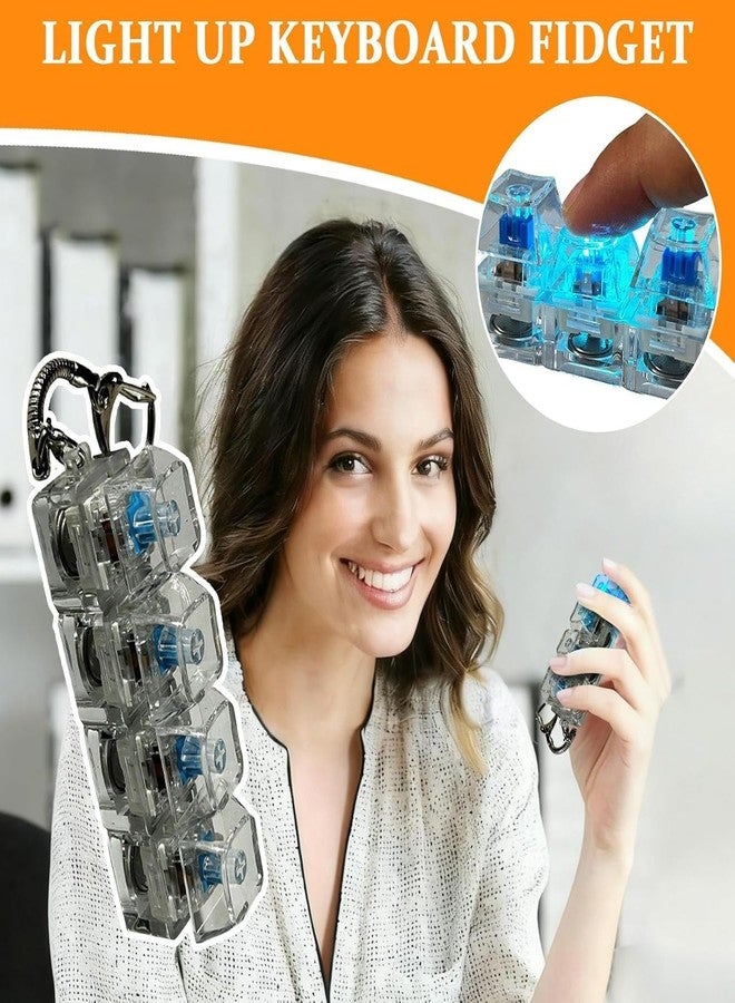 Dadhichi Zone 4 in1 Keyboard Fidget Toy | LED Bass & Loud Clicker Stress Relief Keychain | Detachable Mechanical Switches, ASMR Sound, Anxiety Reliever Gadget | Office Desk Toy (AnyColor, Pack of 1) - Image 5