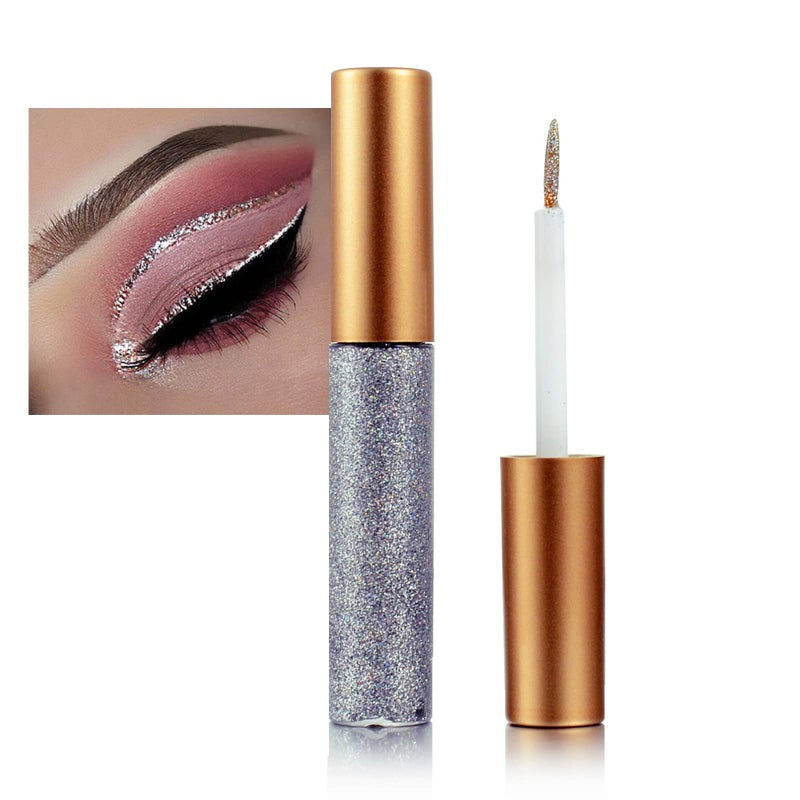 Rosarden Glitter Eyeliner Liquid - Sliver Glitter Eyeliner - Long-lasting Waterproof Quick-Drying Shimmer Metallic Glitter Liner - Ultra-Fine Tip Sparkle Eyeliner for Multi Dimensional Eye Makeup - Image 1