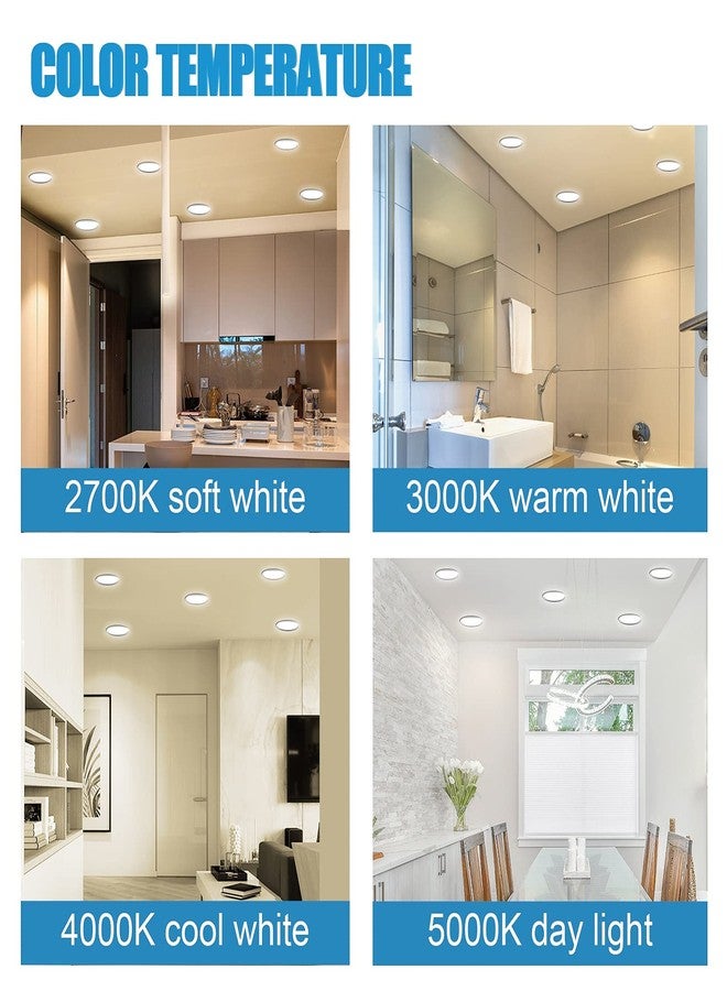 ECOELER ضوء قرص سطحي منخفض الارتفاع LED بحجم 6 بوصات من ECOELER، تركيبة ضوء بإطار من الألمنيوم، 16.5 واط، 5000 كلفن ضوء النهار، 1000 لومن، مناسب لصندوق J بحجم 3.5" و 4" أو علبة مدمجة بحجم 5/6"، مدرج من ETL و FCC - Image 5