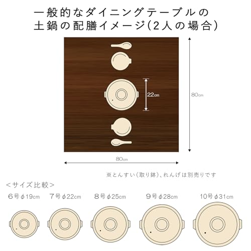 Ginpo Banko Ware Ginpo Earthenware Pot (Deep Pot), No. 7, For 1-2 People, Hanamishima 21071 - Image 3