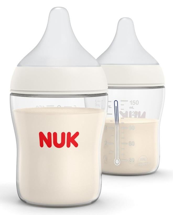 NUK Perfect Match Slow Flow 2-in-1 Natural and Anti-Colic Bottle, 5oz., 2 Pack, BPA Free - Image 1
