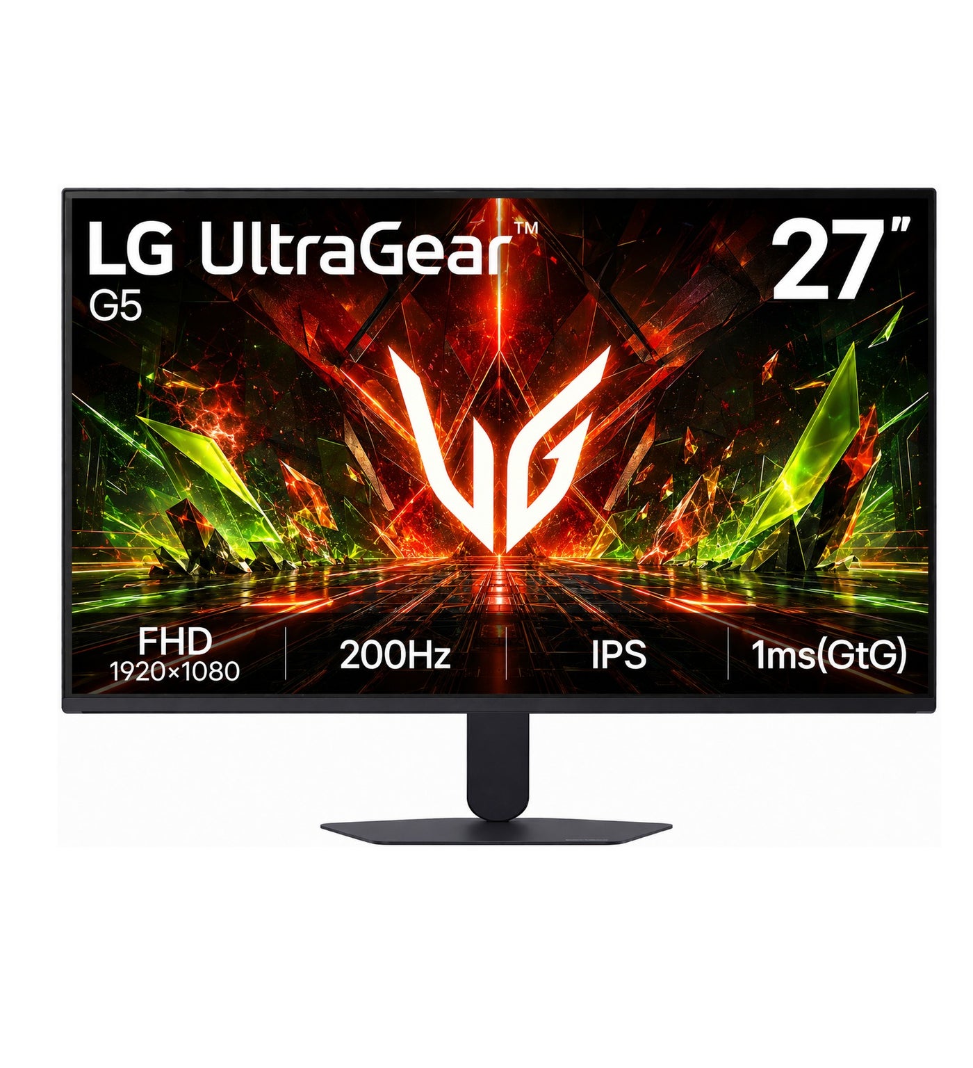 LG UltraGear 27G523B-B 27” IPS FHD (1920 x 1080) 200Hz 1ms NVIDIA G-Sync Compatible Gaming Monitor , HDR 10 Anti-Glare , Black Stabilizer - Dynamic Action Sync - Crosshair- FPS Counter , 3 side borderless design - Tilt black