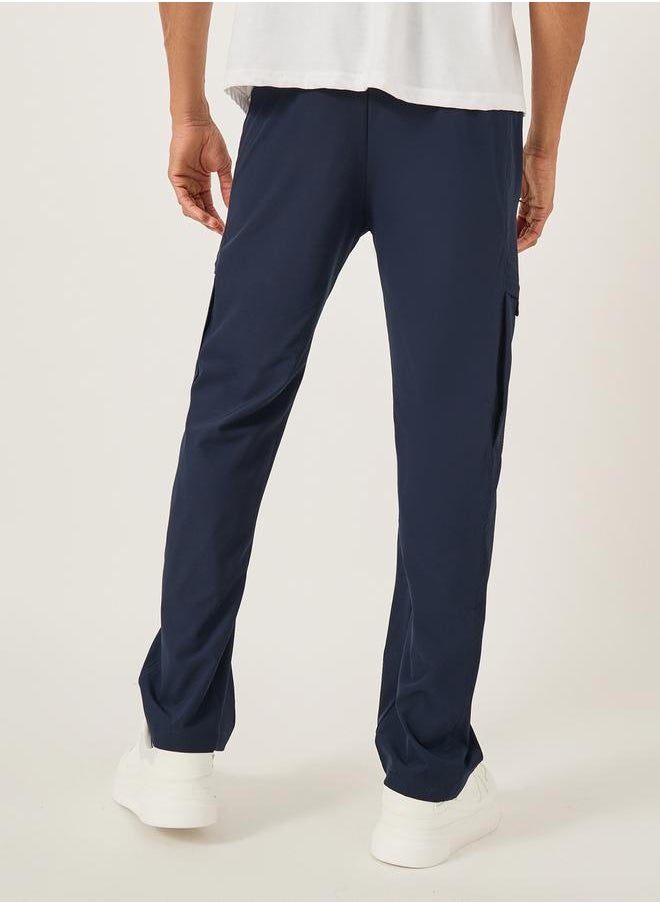 Fort Collins Mid Rise Straight Fit Track Pant with Drawstring by Styli  - Image 4