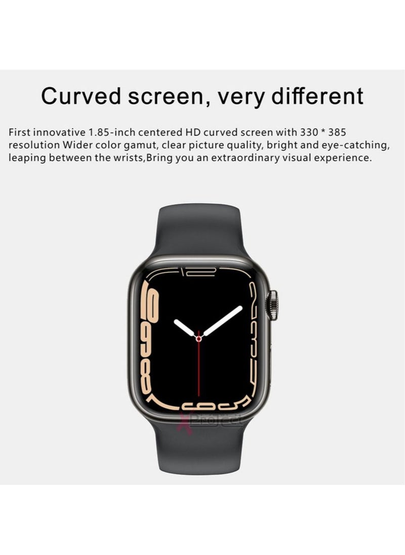 Generic - SMART WATCH P37 MAX WITH NFC,microphone ,Multisport ,Heart rate monitor ,Blood Oxygen Monitor,Waterproof IP68,sleep monitor,Warning,250 mAh-GOLD - Image 1
