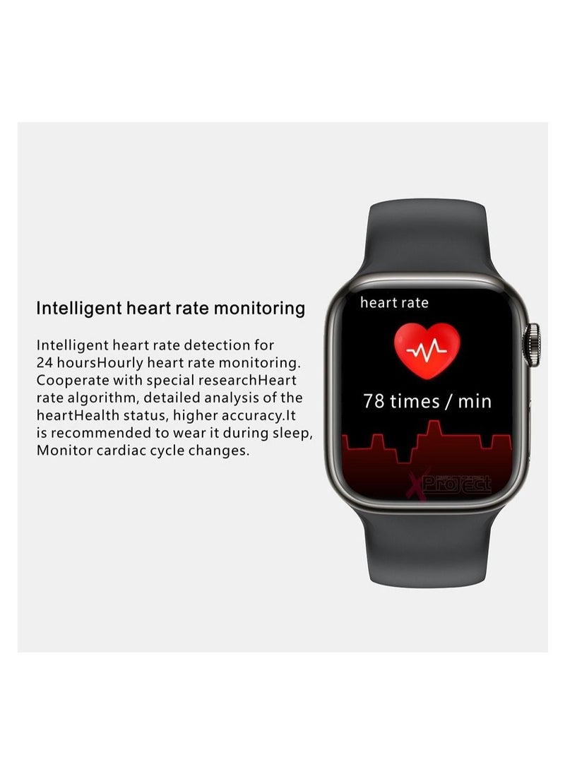 Generic - SMART WATCH P37 MAX WITH NFC,microphone ,Multisport ,Heart rate monitor ,Blood Oxygen Monitor,Waterproof IP68,sleep monitor,Warning,250 mAh-GOLD - Image 1