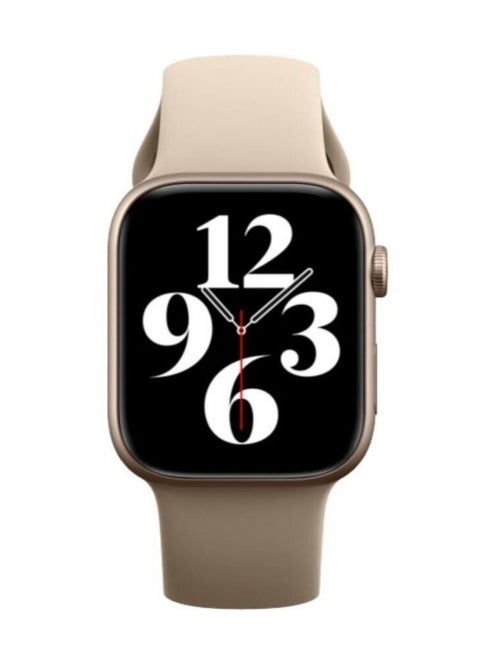 SMART WATCH P37 MAX WITH NFC,microphone ,Multisport ,Heart rate monitor ,Blood Oxygen Monitor,Waterproof IP68,sleep monitor,Warning,250 mAh-GOLD