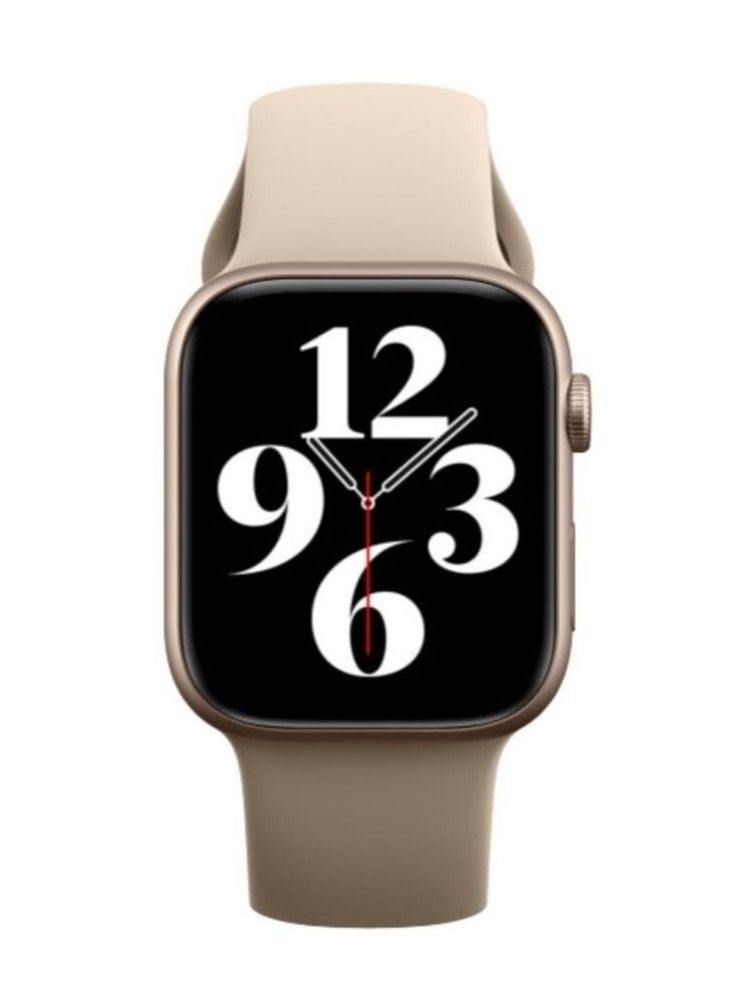 Generic - SMART WATCH P37 MAX WITH NFC,microphone ,Multisport ,Heart rate monitor ,Blood Oxygen Monitor,Waterproof IP68,sleep monitor,Warning,250 mAh-GOLD - Image 1
