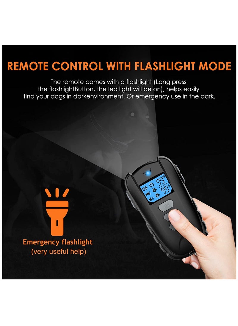 Dual Dog Training Collar with Remote - Waterproof Rechargeable Electric Shock Collar for Small, Medium, and Large Dogs. Features Beep, Vibration, and Adjustable Shock Levels (0-99) for Safe Training.
