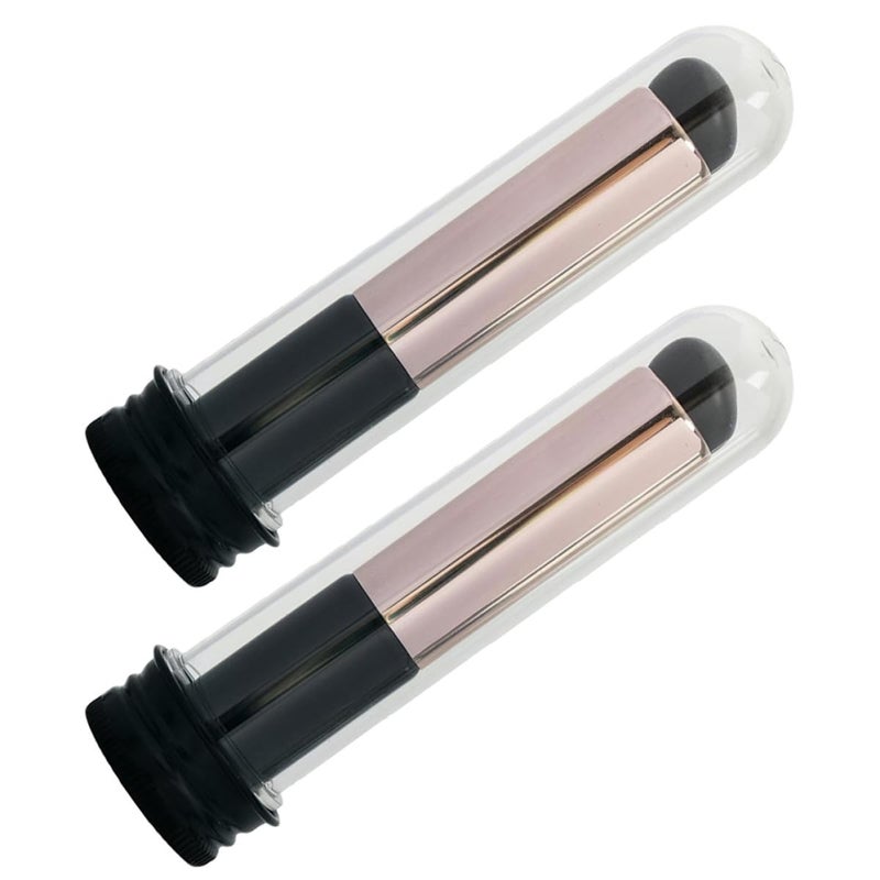 2pcs Silicone Lipstick Brush Lip Balm Applicator with Cover round Head Makeup Tool for Precise Lip Color Blending and Moisturizing Application - Image 1