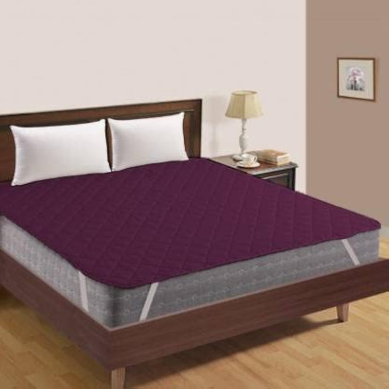 Rajasthan Crafts Premium Double Bed Size 100% Waterproof Mattress Protector Smooth Fabric Fits Up 10 Inch Mattress Breathable Noiseless Cover and Washable (Purple, 72x75 Inch) - Image 4