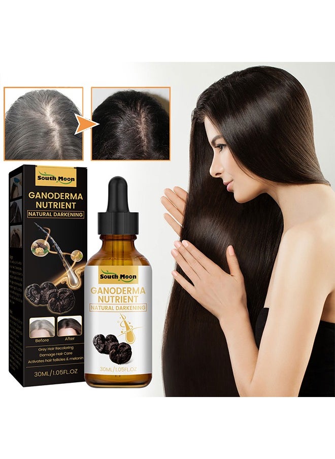 SOUTH MOON Ganoderma Nutrient Essence 30ml,Has The Effect Of Supplementing Hair Follicles, Repairing Hair Damage, Activating Hair Follicles And Melanin, And Obtaining Shiny Black Hair  - Image 1