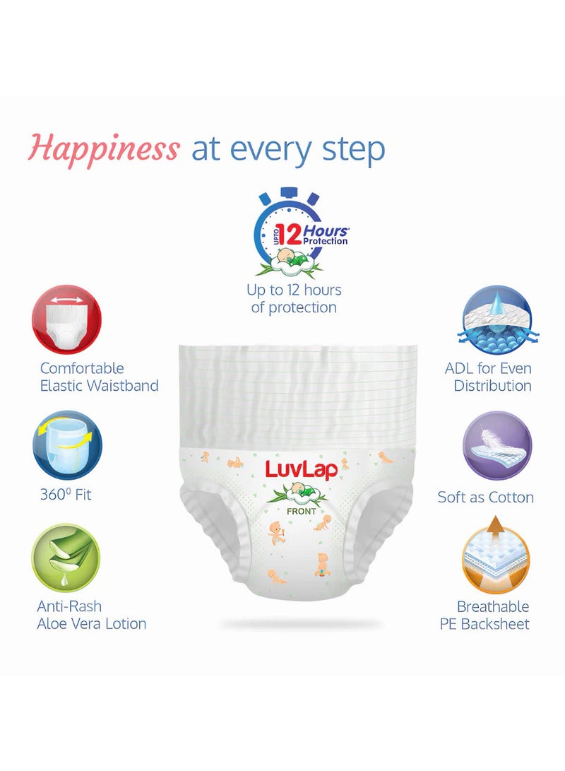 Luvlap Luv Lap Diaper Pants Medium 7-12Kg 72 Pieces | Baby Diaper | Great Absorption with Long Lasting Dryness Upto 12 Hours Protection | Elastic Waistband | Gentle on Baby's Skin - Image 3