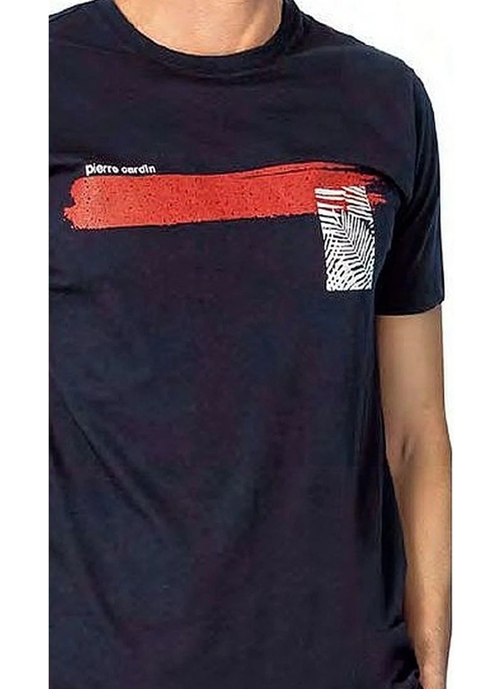 بيير كاردان 6077 Men's Short Sleeve Crew Neck Pajama Set-Navy Blue