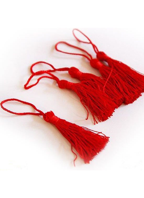 CICI - Cute Red Tassel 10 Pieces - Image 1