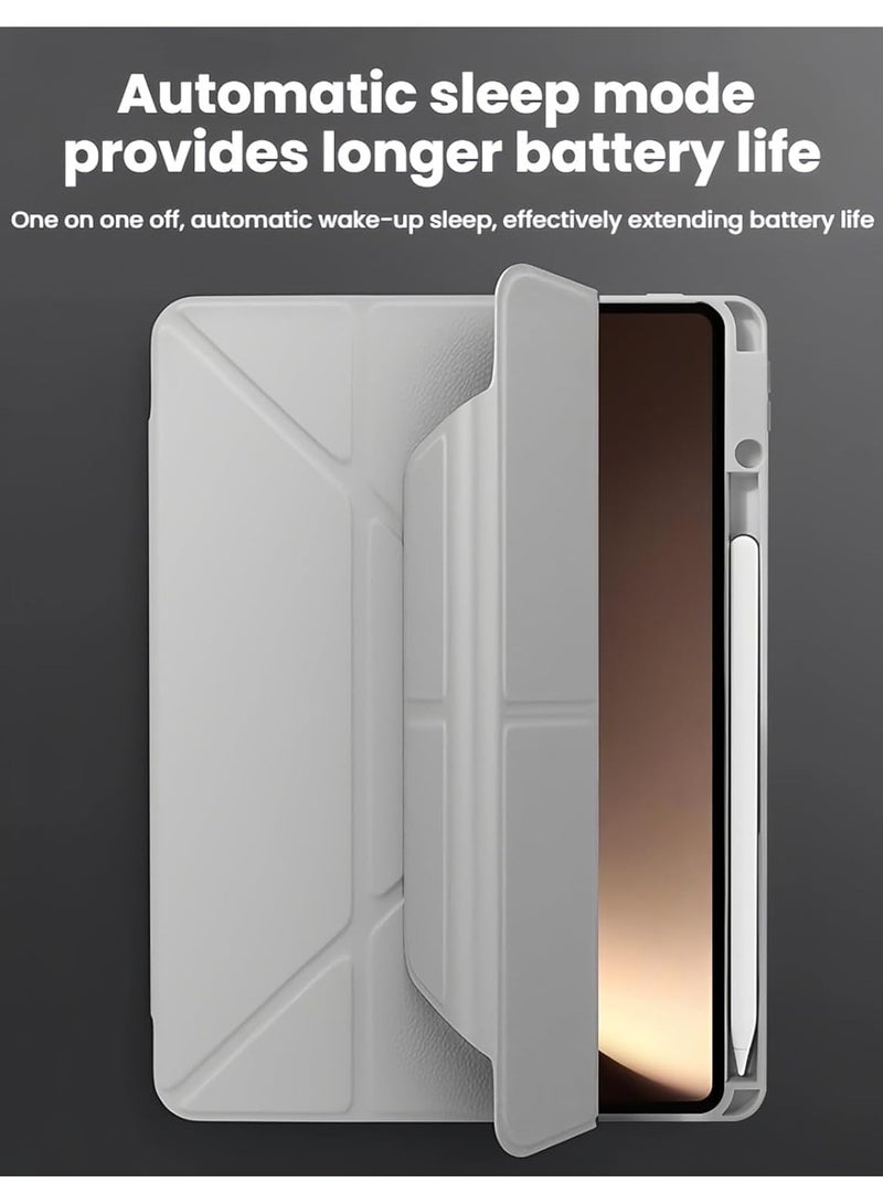 عام غطاء متوافق مع هواوي ميت باد برو 12.2 بوصة 2025 - لوحة خلفية أكريليك شفافة واقية مع فتحة قلم، حامل واقي قابل للطي، وظيفة النوم التلقائي - Image 3