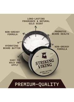 Striking Viking Striking Viking Beard Butter - Non-Greasy Moisturizer With Natural Ingredients (Vanilla, 4oz) - Keep Your Beard Hydrated and Refreshing  - Image 5