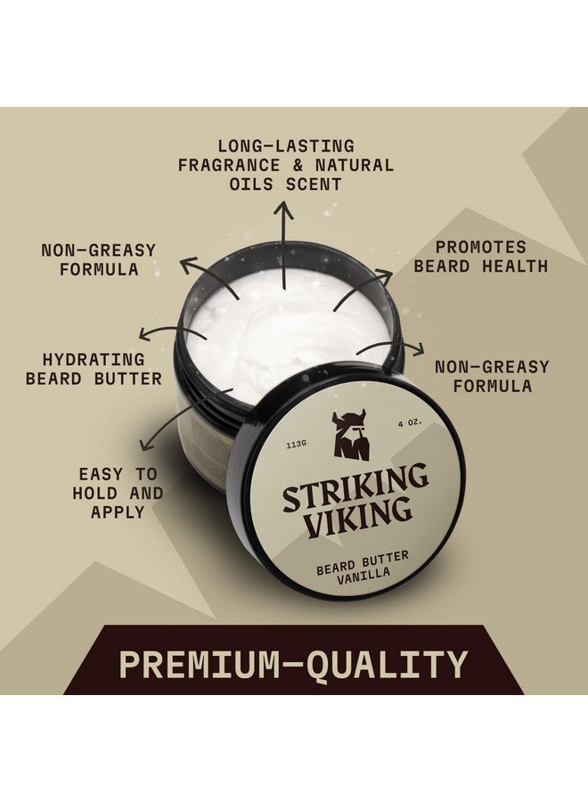 Striking Viking Striking Viking Beard Butter - Non-Greasy Moisturizer With Natural Ingredients (Vanilla, 4oz) - Keep Your Beard Hydrated and Refreshing - Image 5