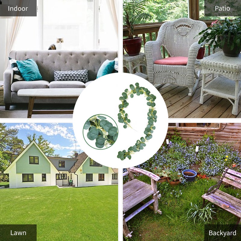 Christmas Artificial Hanging Vines Leaves Natural Artificial Plants Wall Door Realistic Fake Garland Leaves Spring Leaves for Festival Party Halloween Lawn Landscape Fence Weddings DIY Decoration - Image 2
