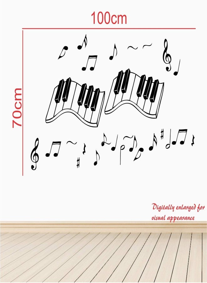 StickMe 'Music Notes - Keyboard Decorative - Creative - Colorful - Wall Sticker ' -SM158 (Multi Colour, Vinyl - 100cm X 70 cm) - Image 3