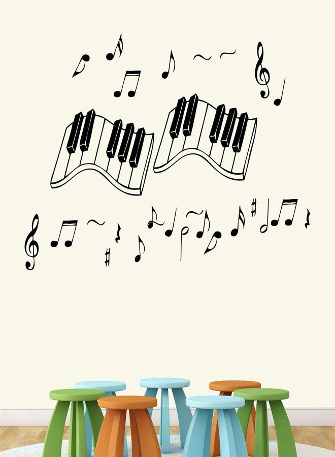 StickMe 'Music Notes - Keyboard Decorative - Creative - Colorful - Wall Sticker ' -SM158 (Multi Colour, Vinyl - 100cm X 70 cm) - Image 2